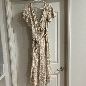 Animal print Loft Beach Dress